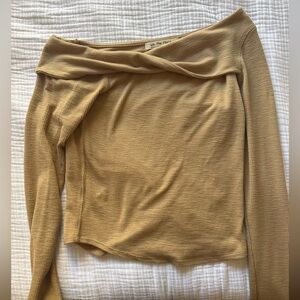 We The Free Camel Long Sleeve Addie Layering Top